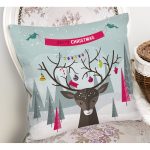 Yılbaşı Temalı Dijital Baskılı Dekoratif Modern Yastık Kırlent Kılıfı Realhomes