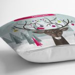 Yılbaşı Temalı Dijital Baskılı Dekoratif Modern Yastık Kırlent Kılıfı Realhomes