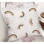 - 49 Pattern 2100px Shutterstock - Realhomes Puanlı Zeminde Gökkuşağı Motifli Dijital Baskılı Özel Tasarım Modern Yastık Kırlent Kılıfı Realhomes