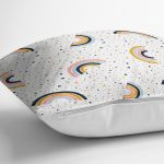 - 49 Pattern 2100px Shutterstock - Realhomes Puanlı Zeminde Gökkuşağı Motifli Dijital Baskılı Özel Tasarım Modern Yastık Kırlent Kılıfı Realhomes