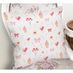 - Rh-K1241-1 - Realhomes Kalp Motifli Dijital Baskılı Özel Tasarım Modern Yastık Kırlent Kılıfı Realhomes