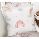- Rh-K1247-1 - Realhomes  Gökkuşağı Tasarımlı Dijital Baskılı Özel Tasarım Modern Yastık Kırlent Kılıfı Realhomes