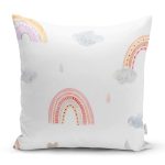 - Rh-K1247 - Realhomes  Gökkuşağı Tasarımlı Dijital Baskılı Özel Tasarım Modern Yastık Kırlent Kılıfı Realhomes