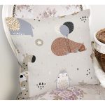 - Печать - Realhomes Sevimli Orman Hayvanları Temalı Dijital Baskılı Özel Tasarım Modern Yastık Kırlent Kılıfı Realhomes