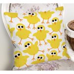 - seamless-presents2 - Realhomes Sarı Civciv Desenli Dijital Baskılı Özel Tasarım Modern Yastık Kırlent Kılıfı Realhomes