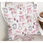 Sevimli Bebek Tavşan Motifli Dijital Baskılı Özel Tasarım Modern Yastık Kırlent Kılıfı Realhomes