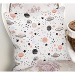 Gezegen Desenli Çocuk Odası Dijital Baskılı Özel Tasarım Modern Yastık Kırlent Kılıfı Realhomes