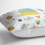 Sevimli Orman Ve Ayı Desenli Dijital Baskılı Özel Tasarım Modern Yastık Kırlent Kılıfı Realhomes