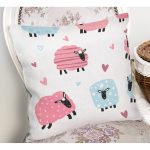 Rengarenk Koyun Motifli Dijital Baskılı Özel Tasarım Modern Yastık Kırlent Kılıfı Realhomes