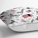 Sevimli Orman Hayvanları Motifli Dijital Baskılı Özel Tasarım Modern Yastık Kırlent Kılıfı Realhomes