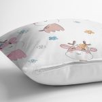 - Baby giraffe tribal with seamless pattern - Realhomes Sevimli Geyik Desenli Dijital Baskılı Özel Tasarım Modern Yastık Kırlent Kılıfı Realhomes