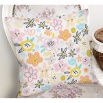 - Rh-K1287-1 - Realhomes Rengarenk Çiçek Desenli Dijital Baskılı Özel Tasarım Modern Yastık Kırlent Kılıfı Realhomes