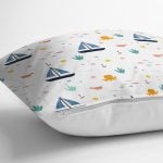 - Mobile - Realhomes Denizci Temalı Bebek Desenli Dijital Baskılı Özel Tasarım Modern Yastık Kırlent Kılıfı Realhomes