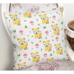 - Print - Realhomes Uyuyan Köpek Desenli Dijital Baskılı Özel Tasarım Modern Yastık Kırlent Kılıfı Realhomes