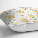 - Print - Realhomes Uyuyan Köpek Desenli Dijital Baskılı Özel Tasarım Modern Yastık Kırlent Kılıfı Realhomes