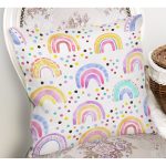Suluboya Gökkuşağı Temalı Dijital Baskılı Özel Tasarım Modern Yastık Kırlent Kılıfı Realhomes