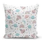 - Rh-K1297 - Realhomes Çocuk Odası Uzay Temalı Dijital Baskılı Özel Tasarım Modern Yastık Kırlent Kılıfı Realhomes