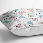 - Rh-K1297-2 - Realhomes Çocuk Odası Uzay Temalı Dijital Baskılı Özel Tasarım Modern Yastık Kırlent Kılıfı Realhomes