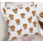 - Печать - Realhomes Ayıcık Desenli Dijital Baskılı Özel Tasarım Modern Yastık Kırlent Kılıfı Realhomes