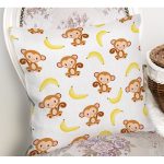 Maymun Ve Muz Desenli Dijital Baskılı Özel Tasarım Modern Yastık Kırlent Kılıfı Realhomes