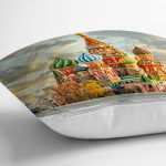 - Rh-K131-2 - Realhomes Kremlin Sarayı Desenli Dijital Baskılı Dekoratif Modern Yastık Kırlent Kılıfı Realhomes