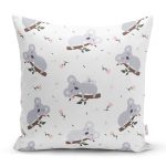 Sevimli Koala Desenli Dijital Baskılı Özel Tasarım Modern Yastık Kırlent Kılıfı Realhomes