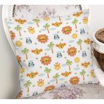 - балкон цветы копия - Realhomes Beyaz Zeminde Orman Hayvanları Motifli Dijital Baskılı Özel Tasarım Modern Yastık Kırlent Kılıfı Realhomes