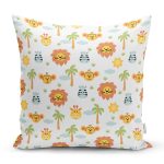 - балкон цветы копия - Realhomes Beyaz Zeminde Orman Hayvanları Motifli Dijital Baskılı Özel Tasarım Modern Yastık Kırlent Kılıfı Realhomes