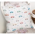 - Mobile - Realhomes  Rengarenk Araba Ve Bisiklet Motifli Dijital Baskılı Özel Tasarım Modern Yastık Kırlent Kılıfı Realhomes