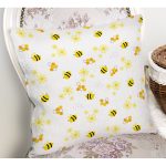 Sevimli Arı Desenli Dijital Baskılı Özel Tasarım Modern Yastık Kırlent Kılıfı Realhomes