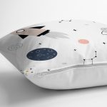 Gezegen Roket Ve Uzay Temalı Dijital Baskılı Özel Tasarım Modern Yastık Kırlent Kılıfı Realhomes