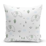 Çocuk Odası Fil Motifli Dijital Baskılı Özel Tasarım Modern Yastık Kırlent Kılıfı Realhomes