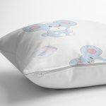 Bebek Ayıcık Temalı Dijital Baskılı Özel Tasarım Modern Yastık Kırlent Kılıfı Realhomes