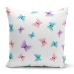 - Mobile - Realhomes Rengarenk Kelebek Motifli Dijital Baskılı Özel Tasarım Modern Yastık Kırlent Kılıfı Realhomes