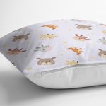 Çocuk Odası Sevimli Hayvanlar Desenli Dijital Baskılı Özel Tasarım Modern Yastık Kırlent Kılıfı Realhomes