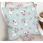 - Print - Realhomes Sevimli Hamster Motifli Dijital Baskılı Özel Tasarım Modern Yastık Kırlent Kılıfı Realhomes