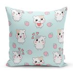 - Print - Realhomes Sevimli Hamster Motifli Dijital Baskılı Özel Tasarım Modern Yastık Kırlent Kılıfı Realhomes