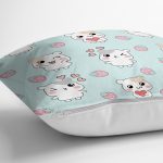 - Print - Realhomes Sevimli Hamster Motifli Dijital Baskılı Özel Tasarım Modern Yastık Kırlent Kılıfı Realhomes