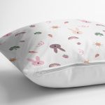 Sevimli Tavşanlar Ve Havuç Desenli Dijital Baskılı Özel Tasarım Modern Yastık Kırlent Kılıfı Realhomes