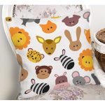 Çocuk Odası Sevimli Hayvanlar Desenli Dijital Baskılı Özel Tasarım Modern Yastık Kırlent Kılıfı Realhomes