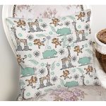 Sevimli Zürafa Ve Maymun Desenli Dijital Baskılı Özel Tasarım Modern Yastık Kırlent Kılıfı Realhomes