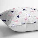 Flamingo Desenli Dijital Baskılı Özel Tasarım Modern Yastık Kırlent Kılıfı Realhomes