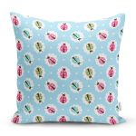 Rengarenk Uğur Böcekleri Desenli Dijital Baskılı Özel Tasarım Modern Yastık Kırlent Kılıfı Realhomes