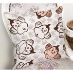 Sevimli Maymunlar Desenli Dijital Baskılı Özel Tasarım Modern Yastık Kırlent Kılıfı Realhomes