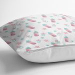 - Print - Realhomes Biberon Ve Emzik Desenli Dijital Baskılı Özel Tasarım Modern Yastık Kırlent Kılıfı Realhomes