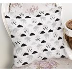 - ДЕТСКИЕ ПАТТЕРНЫ НАБОРЫ ИТОГ ИТОГ - Realhomes Siyah Beyaz Bulut Motifli Dijital Baskılı Özel Tasarım Modern Yastık Kırlent Kılıfı Realhomes