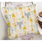 Sevimli Orman Hayvanları Desenli Dijital Baskılı Özel Tasarım Modern Yastık Kırlent Kılıfı Realhomes