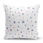 Rengarenk Yıldız Desenli Dijital Baskılı Özel Tasarım Modern Yastık Kırlent Kılıfı Realhomes