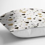 Kalp Desenli Dijital Baskılı Özel Tasarım Modern Yastık Kırlent Kılıfı Realhomes