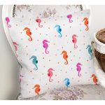 Rengarenk Denizatı Temalı Dijital Baskılı Özel Tasarım Modern Yastık Kırlent Kılıfı Realhomes